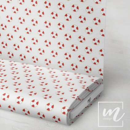 732095 záchranné kolo na bílé látka 3