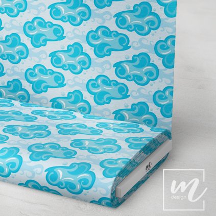 732132 vlny na moři látka 3