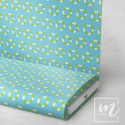 732136 záchranné kolo na modré látka 3