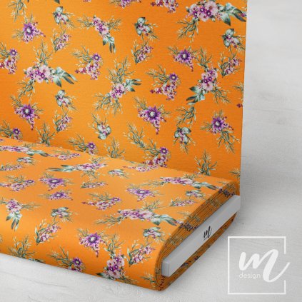 770001 3 letní romance by Michelles Design na oranžové látka 3