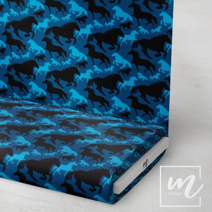 770005 koníci na modré by Jana látka 3