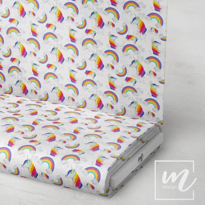 770009 5 jednorožci by Jana bila látka 3