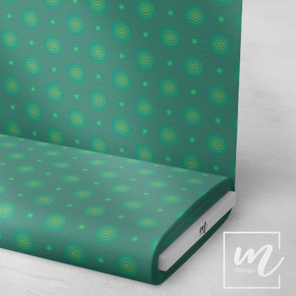 770018 6 Swirl green by Terez přechod látka 3