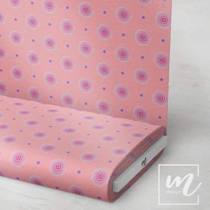 770018 8 Swirl pink by Terez přechod látka 3