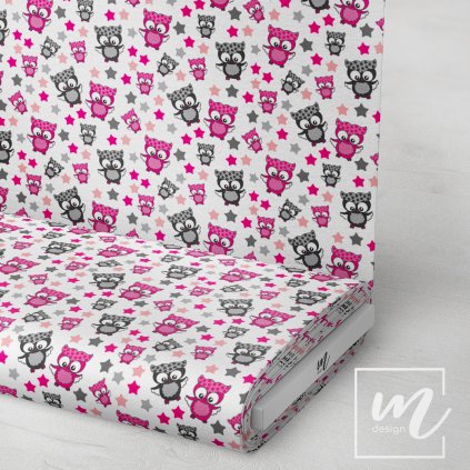 770024 4 sovičky by Terezrůžovo šedá sovička na bílé látka 3