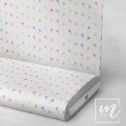 713085 4 ptačí stopy barevné látka 3