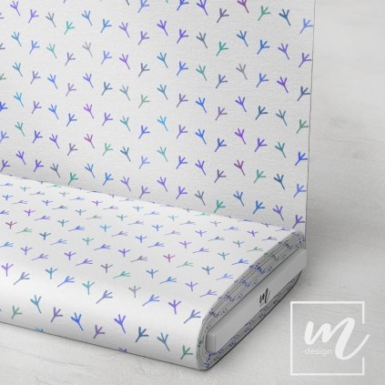 713085 5 ptačí stopy barevné látka 3