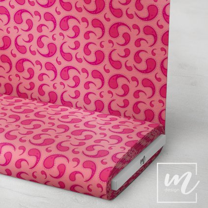 719007 3 kašmírový vzor na růžové látka 3