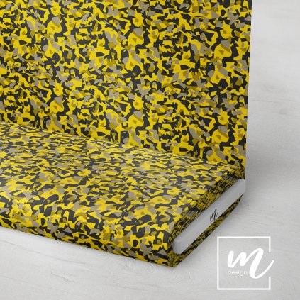731227 maskáč camouflage polygon žluto černý látka 3
