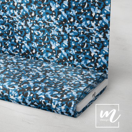 731223 maskáč camouflage polygon modro hnědý látka 3