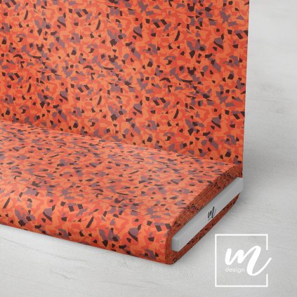 731215 maskáč camouflage polygon oranžový látka 3