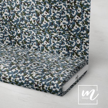 731191 maskáč camouflage polygon modro zelený látka 3