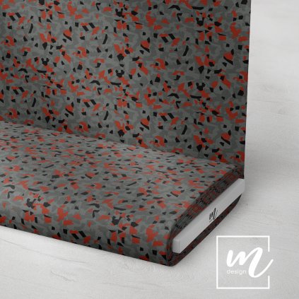 731176 maskáč camouflage polygon šedo červený látka 3