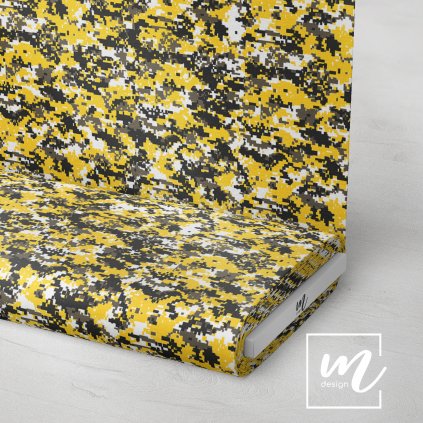 731150 maskáč camouflage pixel žluto černý látka 3