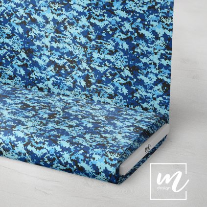 731147 maskáč camouflage pixel modrý látka 3