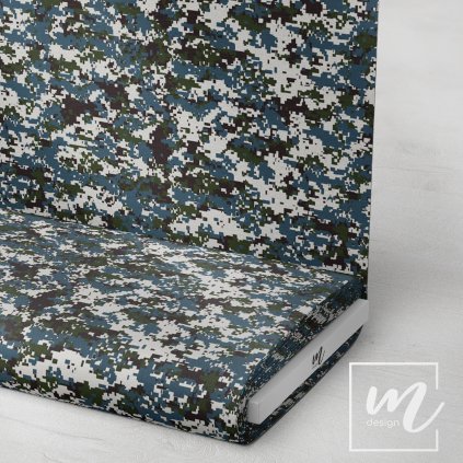 731125 maskáč camouflage pixel modro šedý látka 3