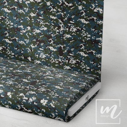 731122 maskáč camouflage pixel modro zelený látka 3