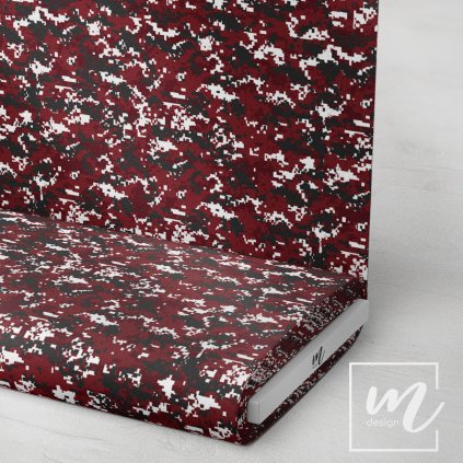 731113 maskáč camouflage pixel červeno černý látka 3