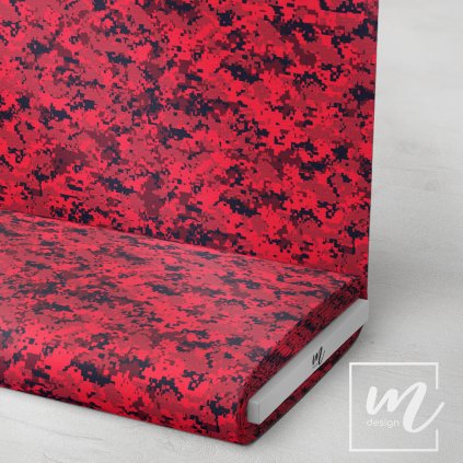 731108 maskáč camouflage pixel červeno černý látka 3