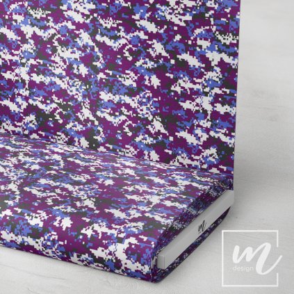 731103 maskáč camouflage pixel fialový látka 3