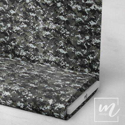 731100 maskáč camouflage pixel hnědo černý látka 3