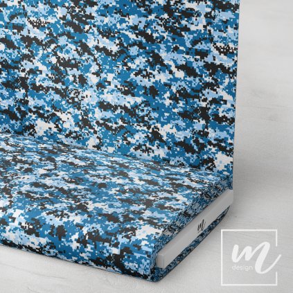 731097 maskáč camouflage pixel modro černý látka 3