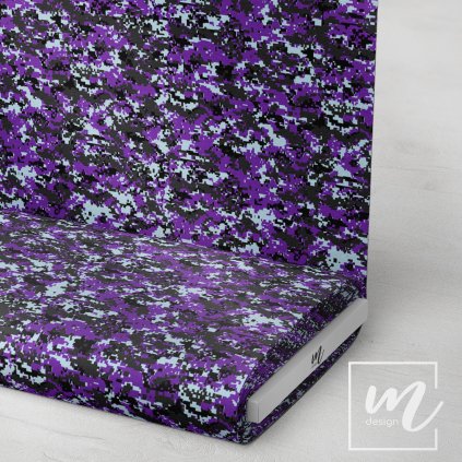 731095 maskáč camouflage pixel fialovo černý látka 3