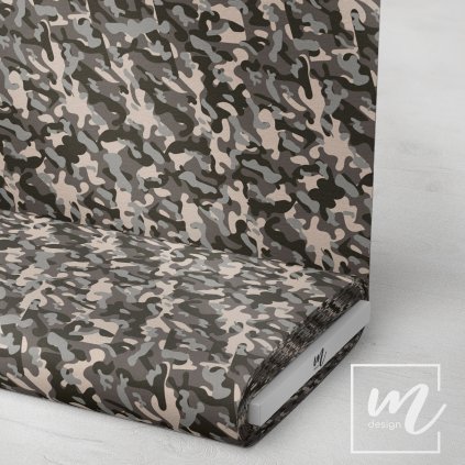 731081 maskáč camouflage šedo hnědý látka 3