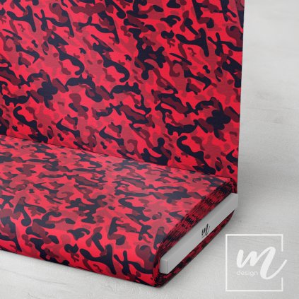 731060 maskáč camouflage červeno černý látka 3