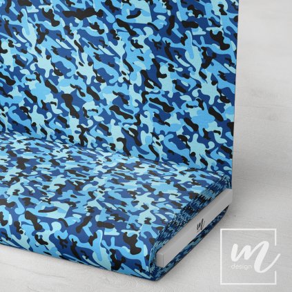 731046 maskáč camouflage modro černý látka 3