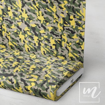 731045 maskáč camouflage žluto černý látka 3