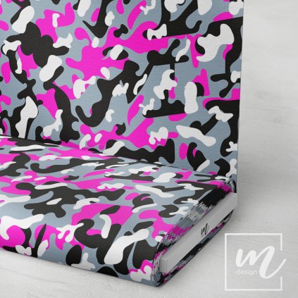 731042 2 maskáč černo bílo růžový neon látka 3