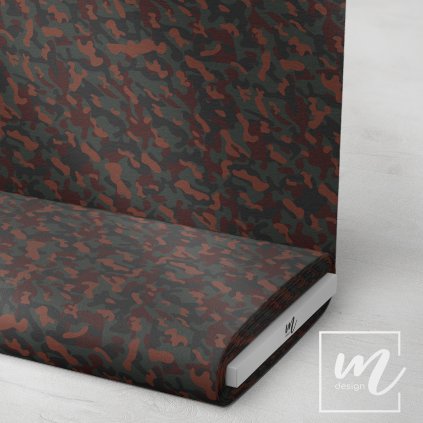 731036 maskáč camouflage červeno šedý látka 3