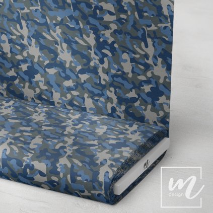 731035 maskáč camouflage modro šedý látka 3