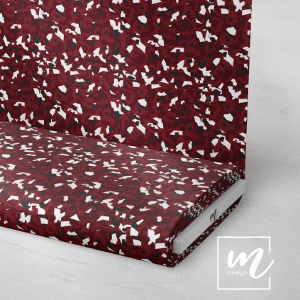 731015 maskáč camouflage polygon červeno bílý látka 3