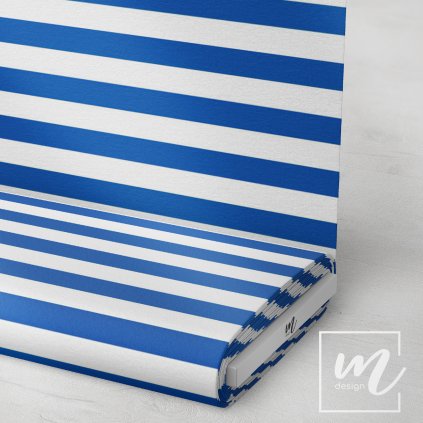 746502 pruhy 3 cm modro bílé LÁTKA 3