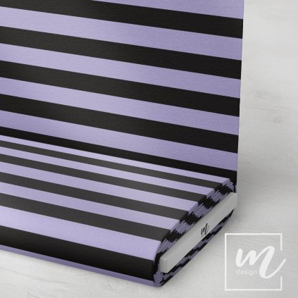 746510 pruhy 3 cm fialkovo černé látka 3