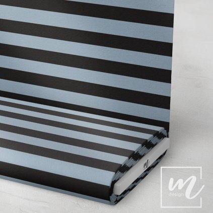 746518 pruhy 3 cm šedo černé látka 3