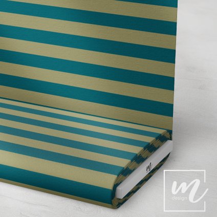 746519 pruhy 3 cm khaki petrolejové látka 3