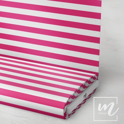 pruhy 2cm růžovo bílé 746407
