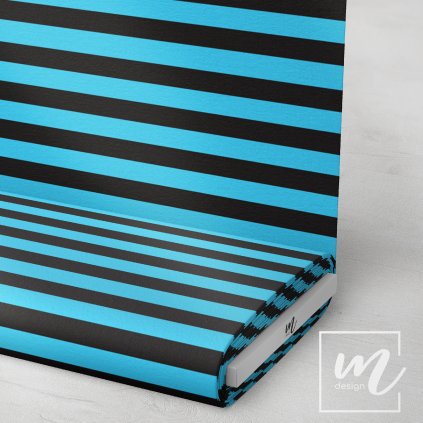 7464013 pruhy 2cm modro černé látka 3