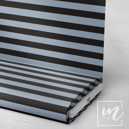 pruhy 2cm šedo černé 746418