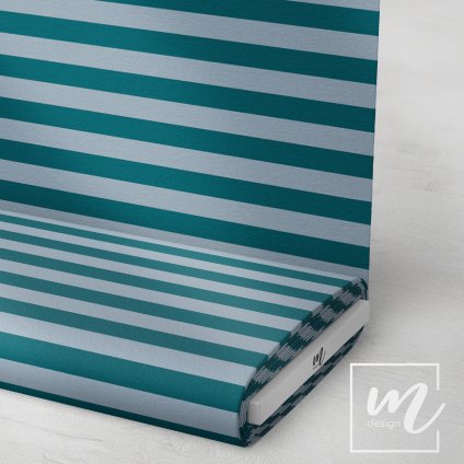 7464020 pruhy 2cm šedo petrolejové látka 3