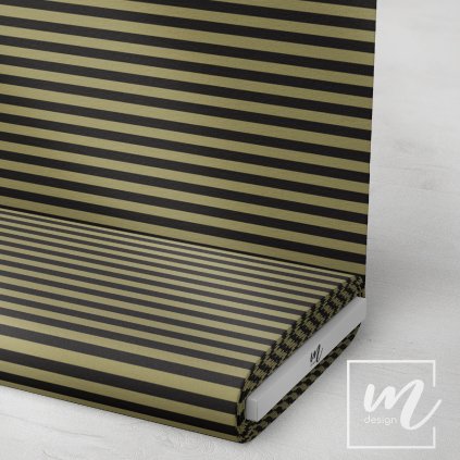 746309 pruhy 1cm khaki černé látka 3