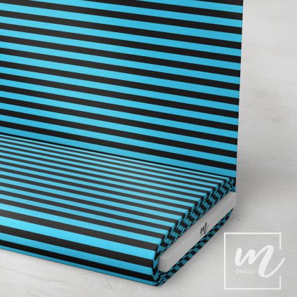 7463013 pruhy 1cm modro černé látka 3