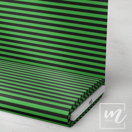 7463017 pruhy 1cm zeleno černé látka 3
