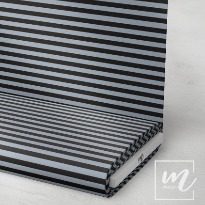7463018 pruhy 1cm šedo černé látka 3