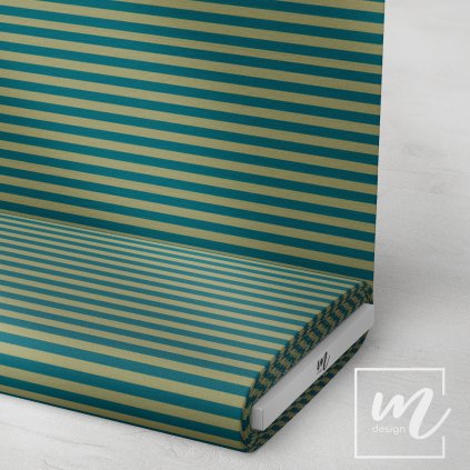 7463019 pruhy 1cm khaki petrolejové látka 3