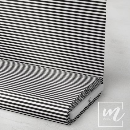 746701 pruhy 5mm černo bílé látka 3