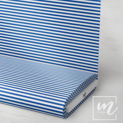 746702 pruhy 5mm modro bílé látka 3